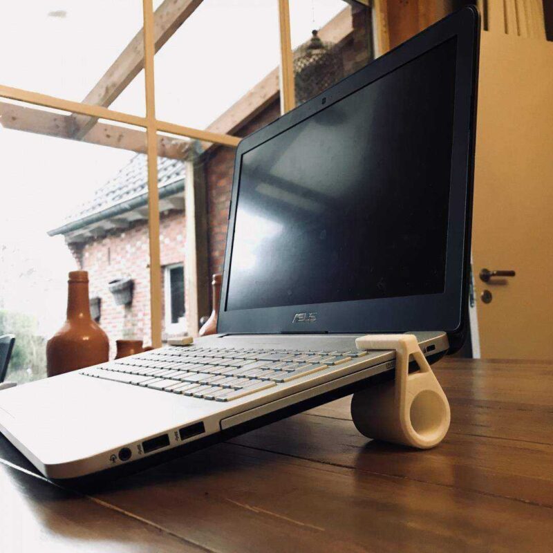 Laptop Dizüstü Bilgisayar Yükseltici Stand Aparat BEYAZ 2'li - Görsel 2