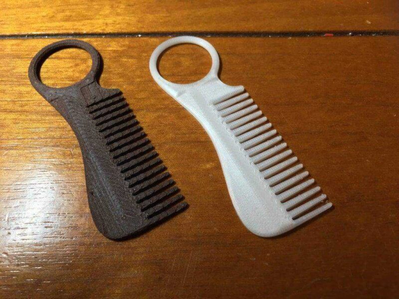 Bıyık Saç Şekillendirici Fön Tarak Organik Plastik Anahtarlık - Görsel 4