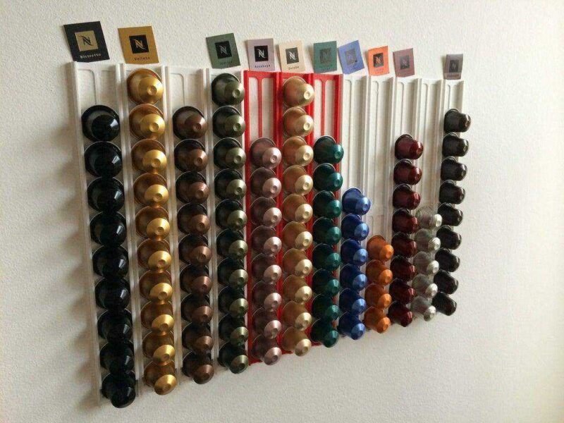 Nespresso kapsül duvar tutacağı ışığı  Organizer Aparat Askı - Görsel 2