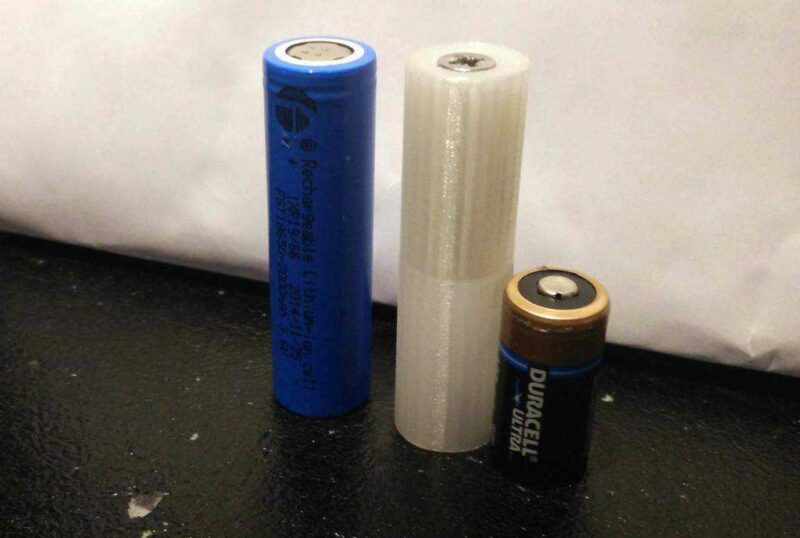 Cr123A (16340) İla 18650 Adaptör. Plastik Aparat - Görsel 3