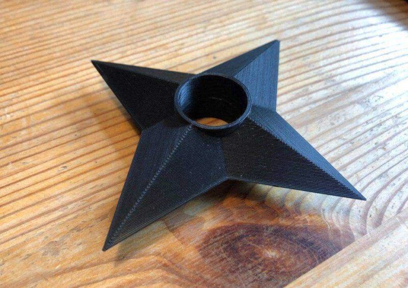Naruto Atış Yıldızı Organik Plastikten Dekoratif Hediyelik Biblo