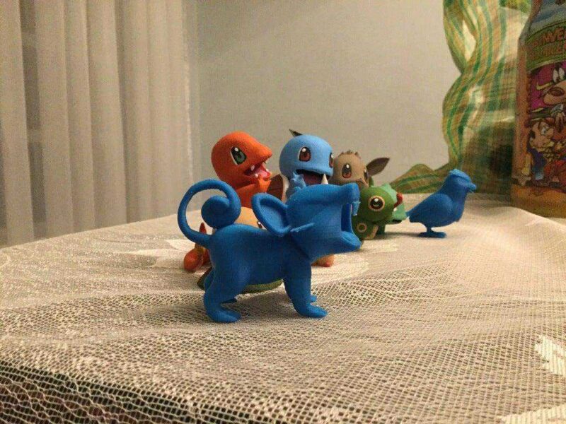 Rattata Pokemon EDLI3D Organik Plastik Biblo Dekoratif Hediye Süs