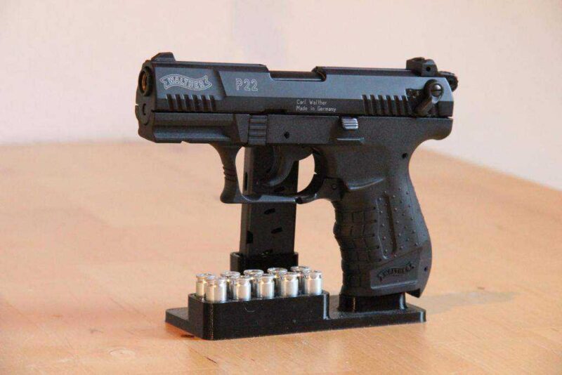 Walther P22 9mm  P.A.K. için tabanca standı 10 mermi lik - Görsel 3