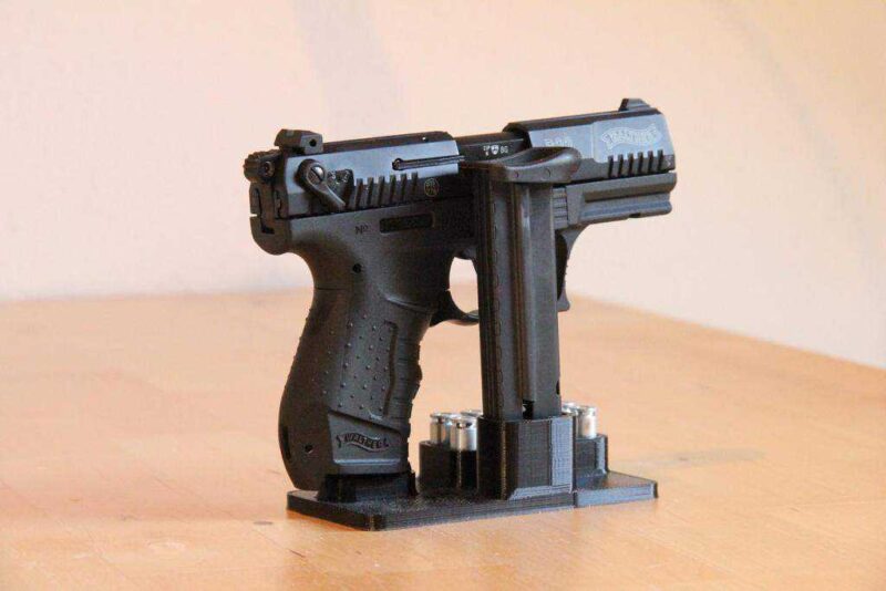 Walther P22 9mm  P.A.K. için tabanca standı + 10 mermi - Görsel 4
