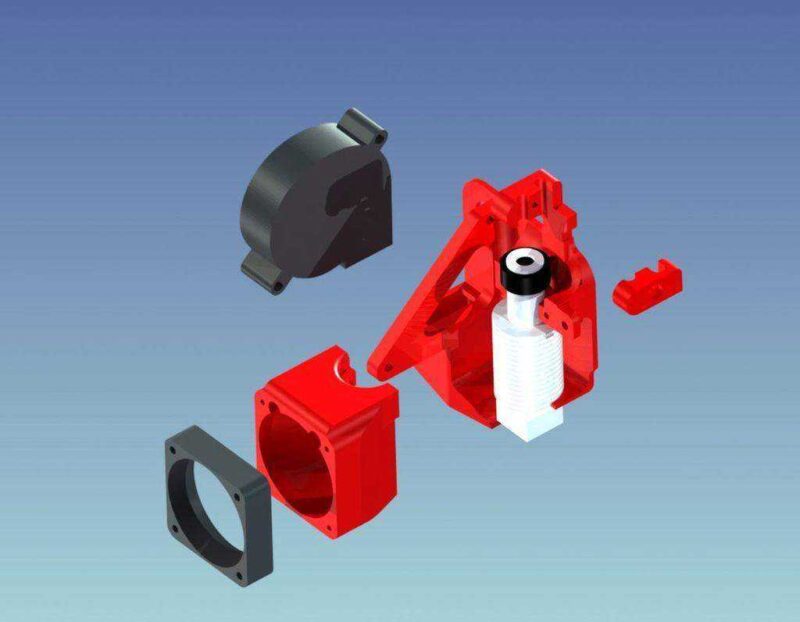 Cr10 / Cr10S / Creality Ai̇le J-Hotend Fan Doğru / Kapilayici / Kutasi Plastik Aparat - Görsel 4