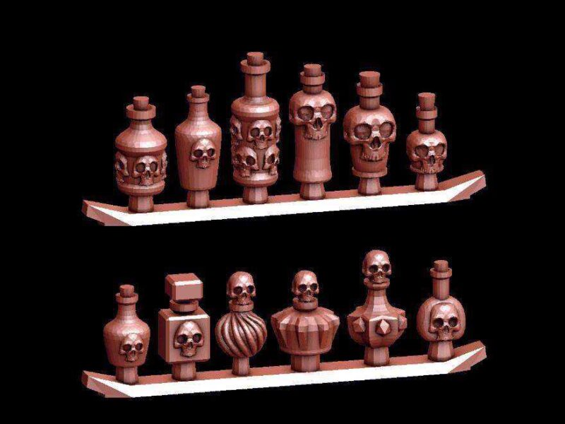 Skull Şişeler Plastik Aparat - Görsel 2