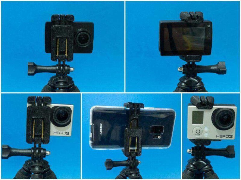 Actioncam / Gopro Tutucu İle Telefon Tutucu Plastik Aparat