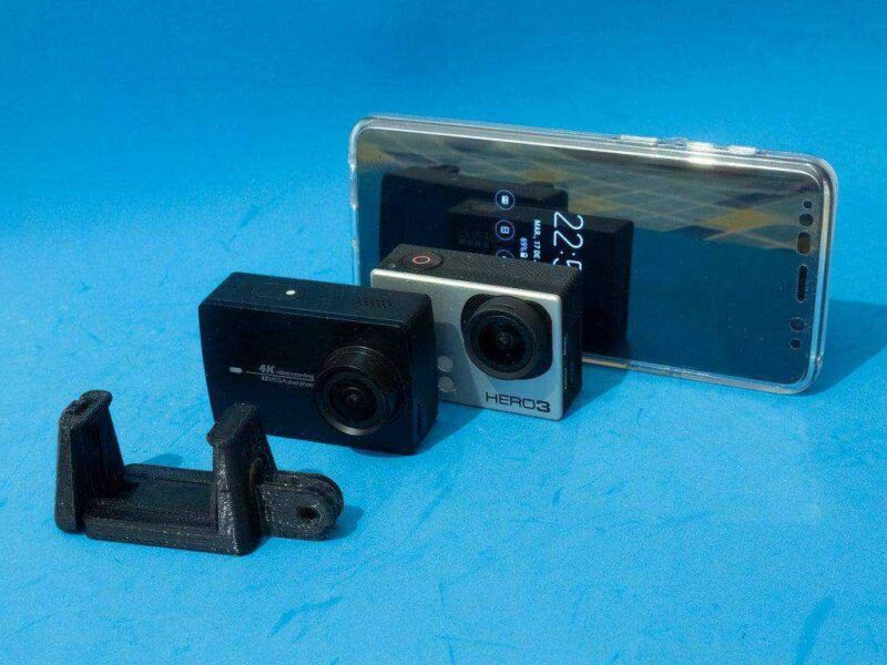 Actioncam / Gopro Tutucu İle Telefon Tutucu Plastik Aparat - Görsel 2