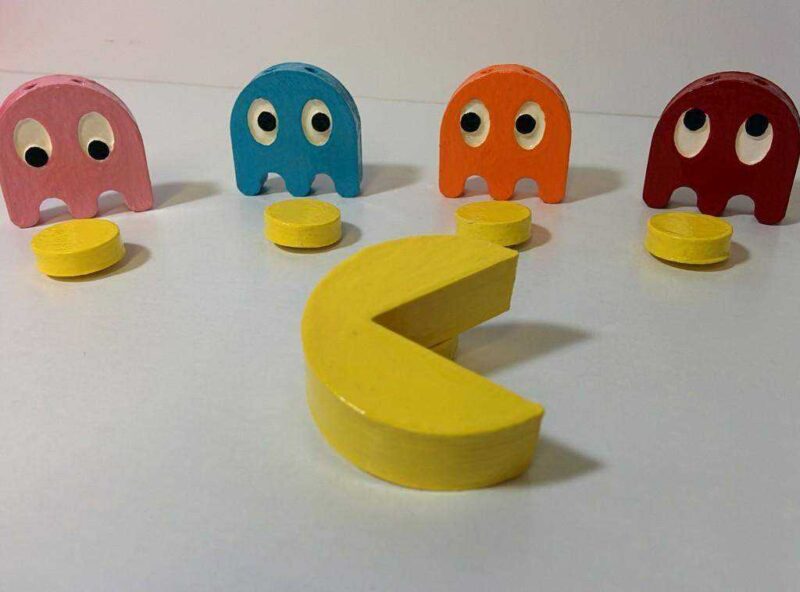 Pac-Man Güç Hapı Ve Buzdolabı Mıknatısları Plastik Aparat