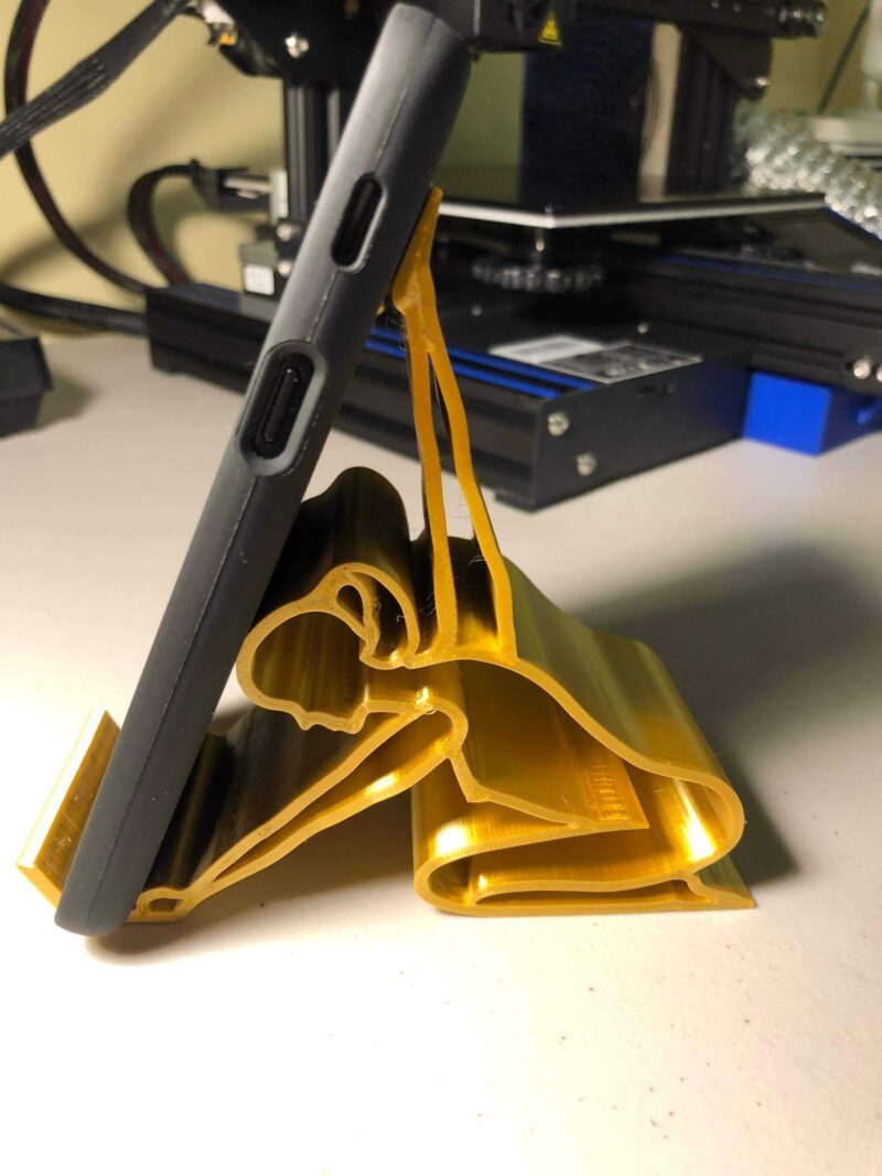 Diz çökmüş Kız Telefon Standı Masaüstü Tutucu Stant Stand - Görsel 3