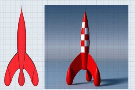 Tintin Roket Plastik Aparat
