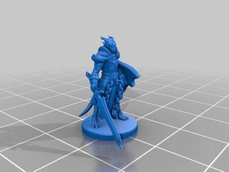 Dragonborn Paladin Minyatür Biblo Dekoratif Hediyelik Süs Eşyası