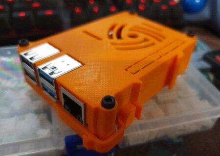 Raspberry Pi 4 DIN Rail Case Kılıf Kutu Tutucu Askısı Standı