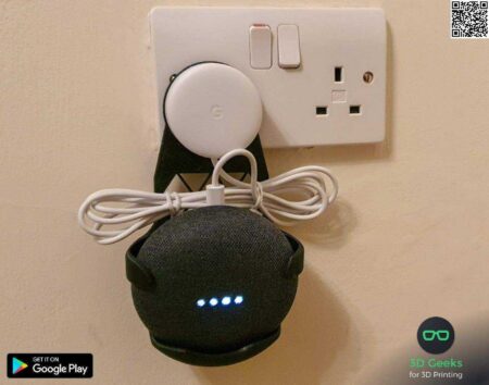 İngiltere Fişleri için Google Home Mini Hanger Remix Tutucu