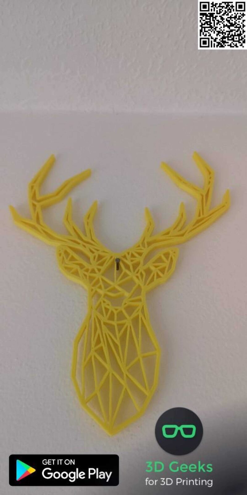 Ikea Stag Geyik Başı Duvar Sanatı Plastik Aparat - Görsel 2