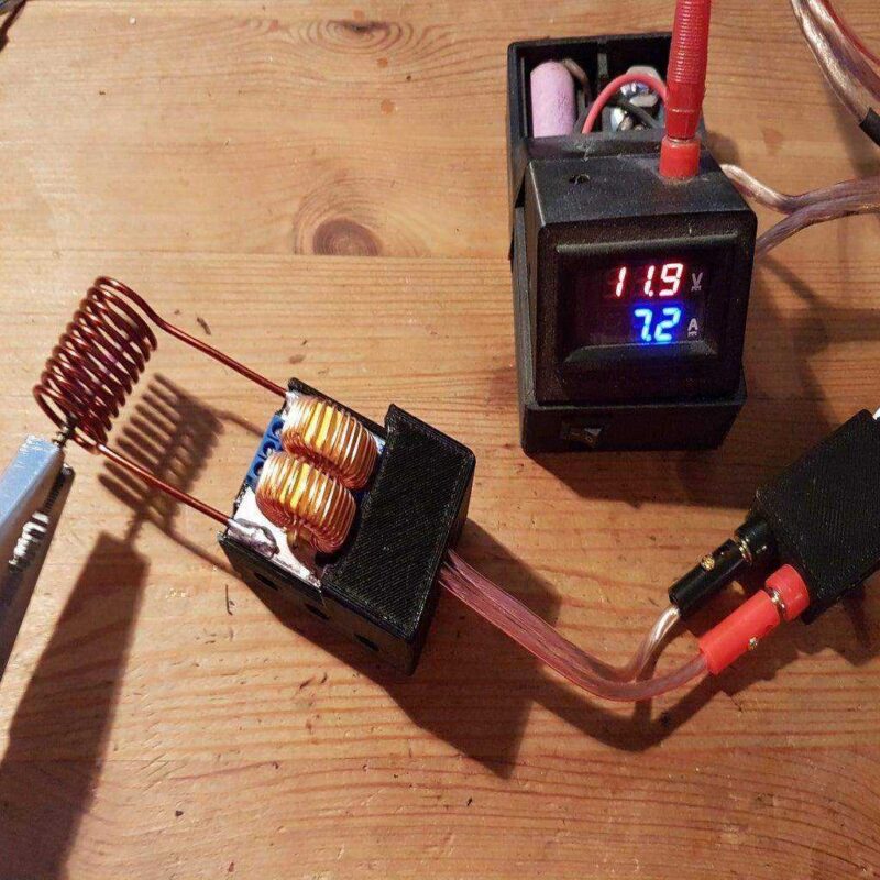 ~ 5.50 $ 5V-12V (~ 10A @ 12V) Zvs İndüksiyon Isıtıcı (Konut) - ~ 5 € 5V-12V (~ 10A @ 12V) Zvs Induktions Heizung (Gehäuse) Plastik Aparat - Görsel 4