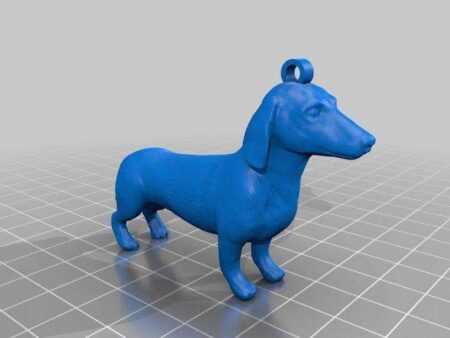 Dachshund Köpek Organik Plastikten Dekoratif Biblo Anahtarlık