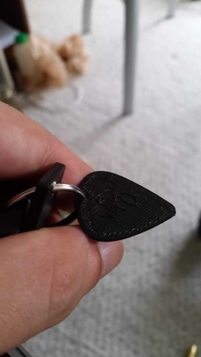 Keychain (Ted Nugent) İçin Delikli Gitar Seçim Plastik Aparat - Görsel 2