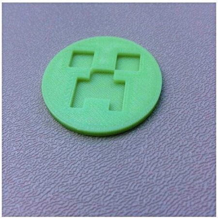 Minecraft Creeper Madalyonu Organik Plastikten Dekoratif Biblo