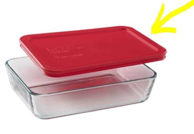 750Ml Dikdörtgen İçin Kapak / Kapak Pyrex Konteyner Plastik Aparat - Görsel 2