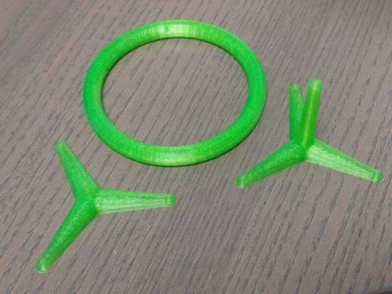 Spinning Üst / Jiroskop, Üç Parça, Yapıştırma Olmadan Monte Edilebilir Plastik Aparat - Görsel 2