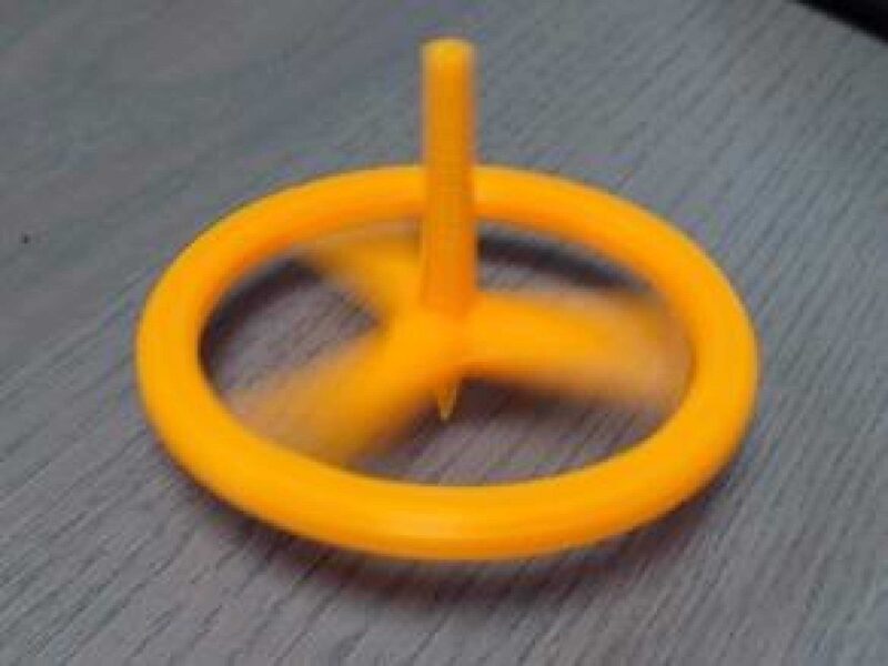 Spinning Üst / Jiroskop, Üç Parça, Yapıştırma Olmadan Monte Edilebilir Plastik Aparat - Görsel 4