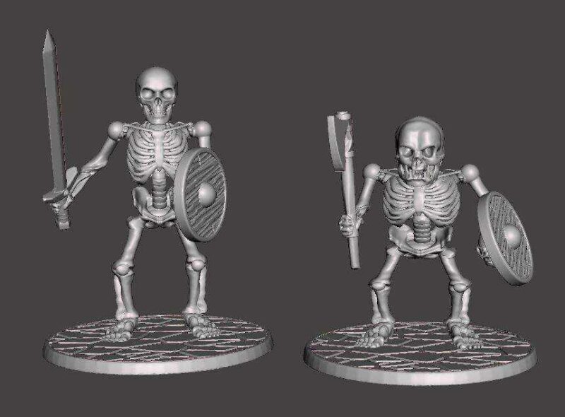 Orc İskelet Savaşçısı - Balta Ve Kalkan Plastik Aparat - Görsel 3