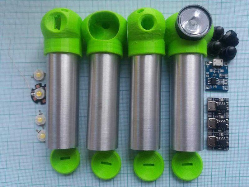 Grünkopf Greenhead Led Lamba 18650 Pil Plastik Aparat - Görsel 3