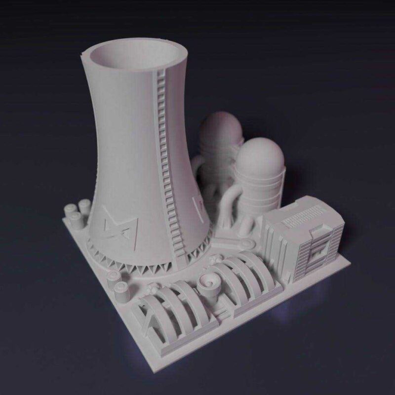 Nükleer Santral Bina Monsterpocalypse Biblo Dekoratif Hediyelik - Görsel 4