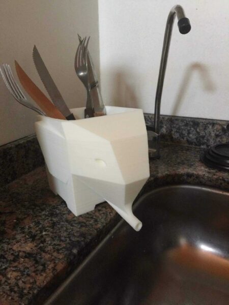 Mutfak Çatal Kaşık Kurulayıcı Tutucu Fil Hayvan Figürlü