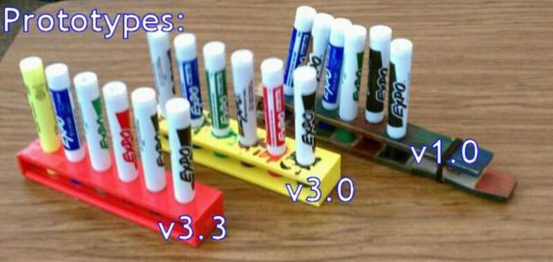 Beyaz Tahta Flipchart Kalem Marker Tutucu Plastik Aparat - Görsel 2