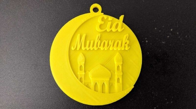 Eid Mubarak Bayram Mübarek Dekorasyon Kolyelik Plastik Aparat - Görsel 2