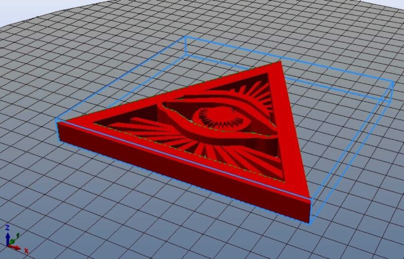 ILLUMINATI Kolye logo Zincir Hariç Organik Plastik - Görsel 2