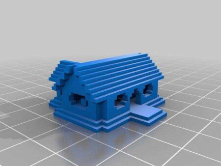 Küçük Minecraft Evi Masaüstü Dekoratif Çocuk Oyuncak Aksesuar