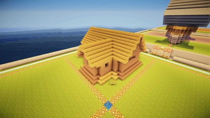 Küçük Minecraft Evi Masaüstü Dekoratif Çocuk Oyuncak Aksesuar - Görsel 2