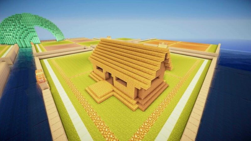 Küçük Minecraft Evi Masaüstü Dekoratif Çocuk Oyuncak Aksesuar - Görsel 3