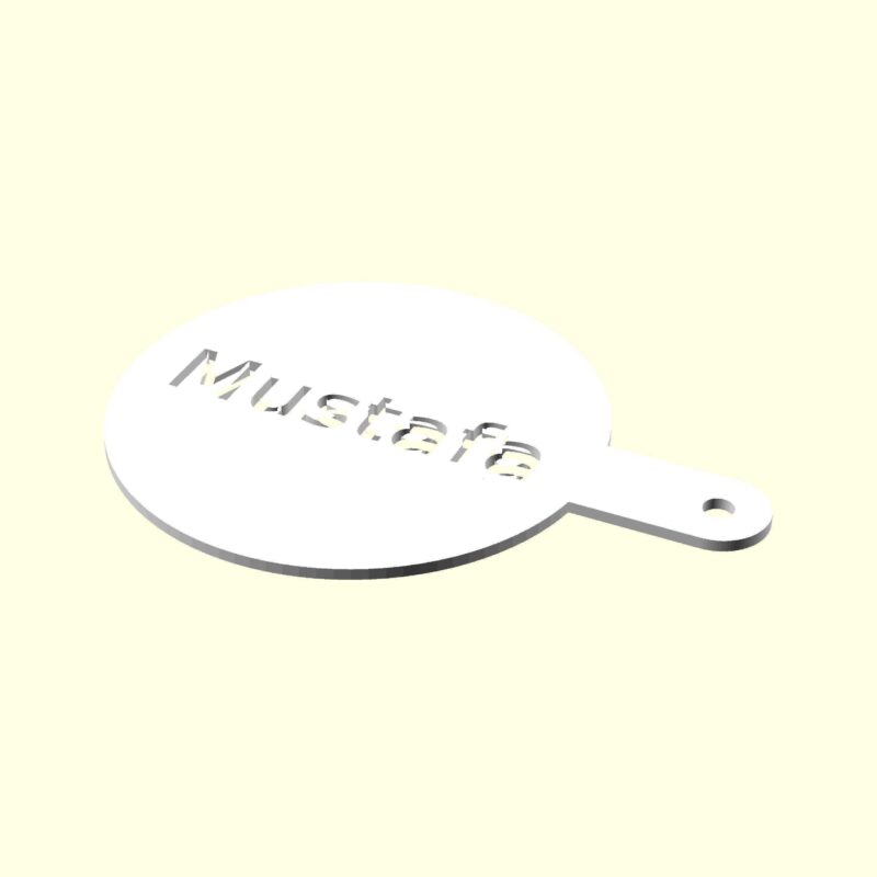 Mustafa Kişiye İsime İsme Özel Kahve Stencil Stensıl Şablon Cafeler İçin Sevgiliye Eşe Hediyelik Hediyesi Dekoratif Organik Plastik