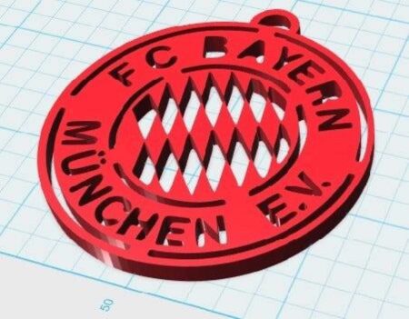 Fc Bayern München Madalyonu Biblo Dekoratif Hediyelik Anahtarlık