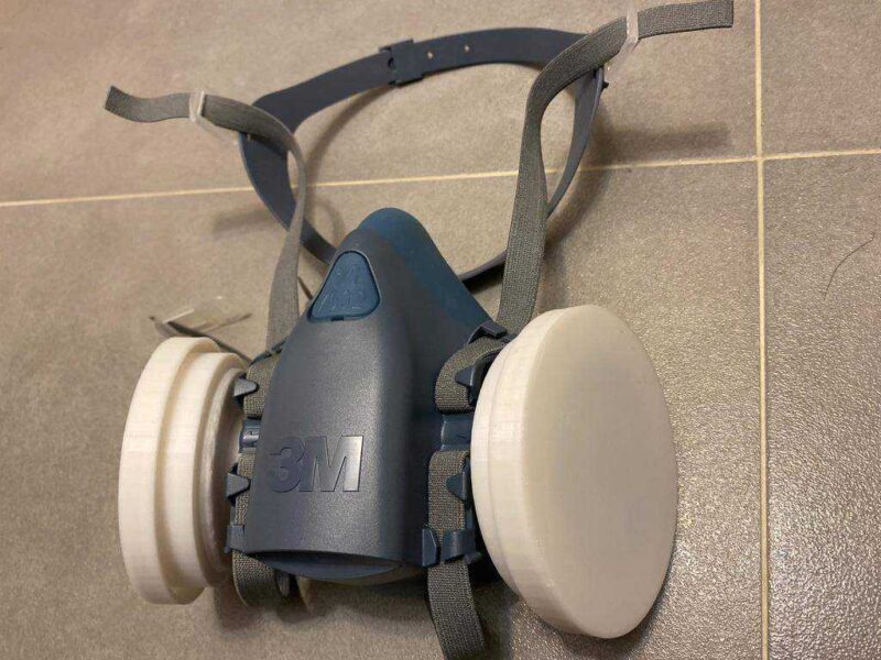 Cerrahi Filtre (手術 用 フィルター / 외과 용 필터) 3M Maskesinde 6200/7502 (Büyük Çaplı Kartuş) Plastik Aparat - Görsel 2