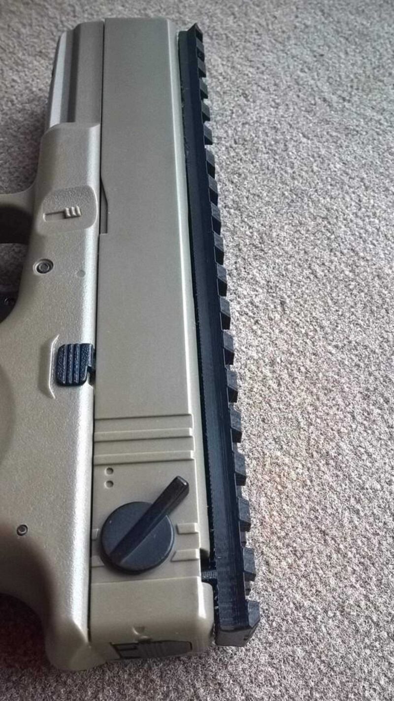 Airsoft G18C İçin Picatinny Demiryolu (Cm030) Plastik Aparat - Görsel 4