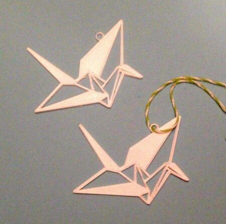 Origami Vinç Kuş Kolyelik Küpelik Anahtarlık Organik Plastikten