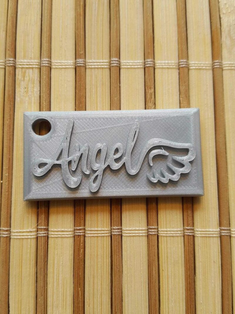 Angel(Melek) Yazılı Organik Plastikten Dekpratif Biblo Anahtarlık - Görsel 2