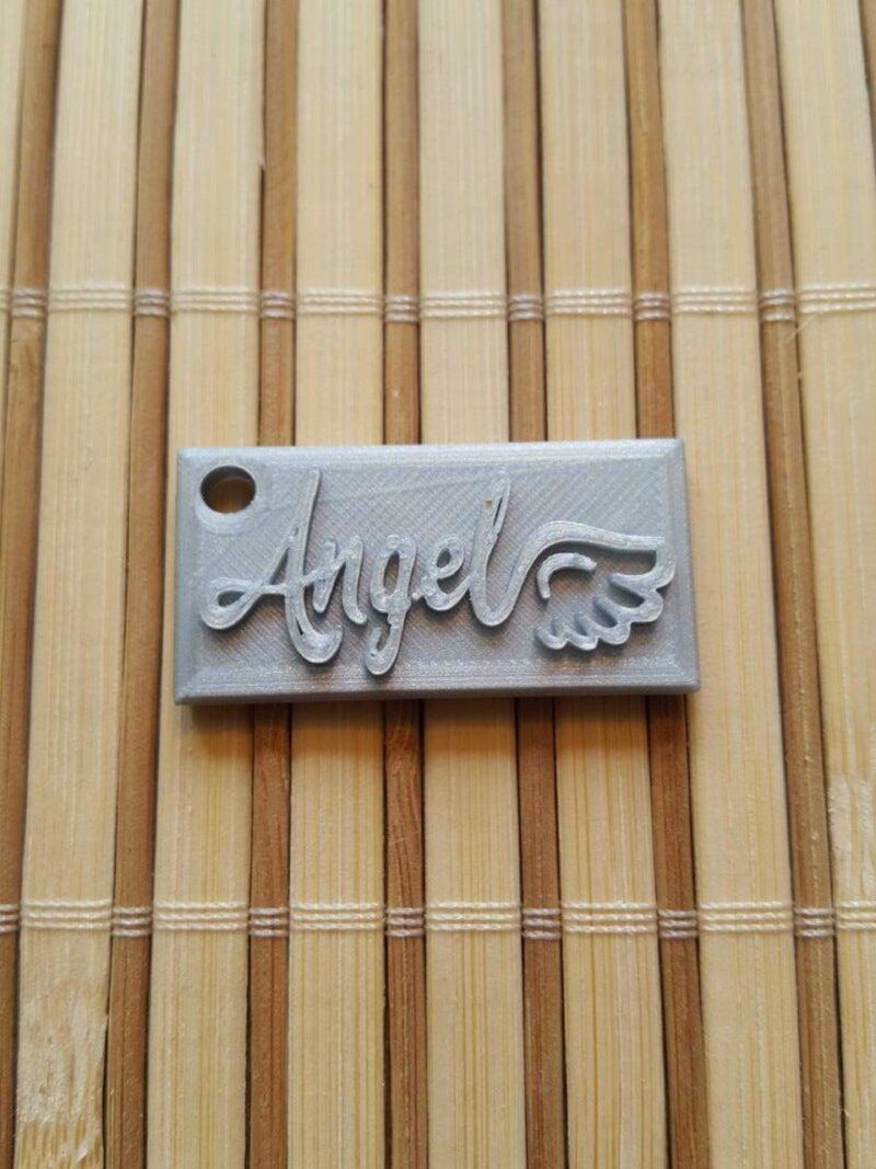 Angel(Melek) Yazılı Organik Plastikten Dekpratif Biblo Anahtarlık - Görsel 3