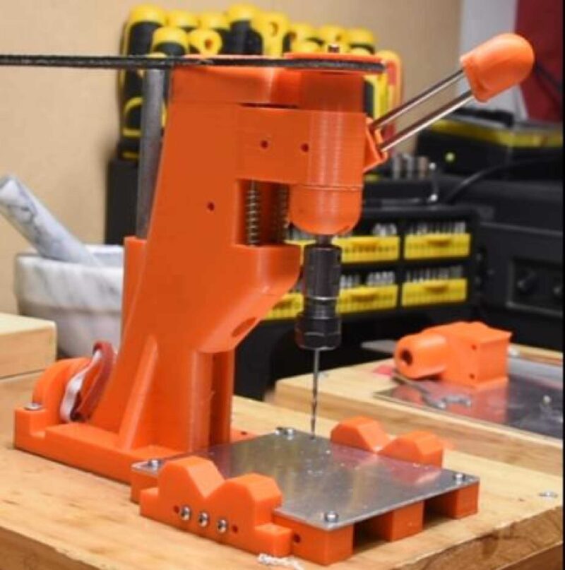 3D Baskılı Matkap Pres Masası Ve Tüp Merkezleri Plastik Aparat