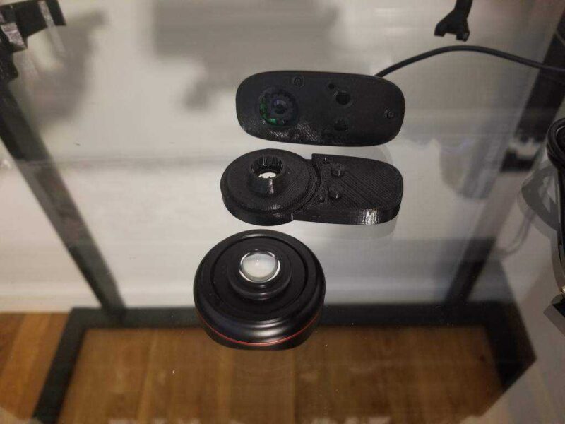 Geliştirilmiş Logitech C270 Geniş Açılı Lens İçin Modifiye Manuel Odaklama Sistemi Plastik Aparat - Görsel 3