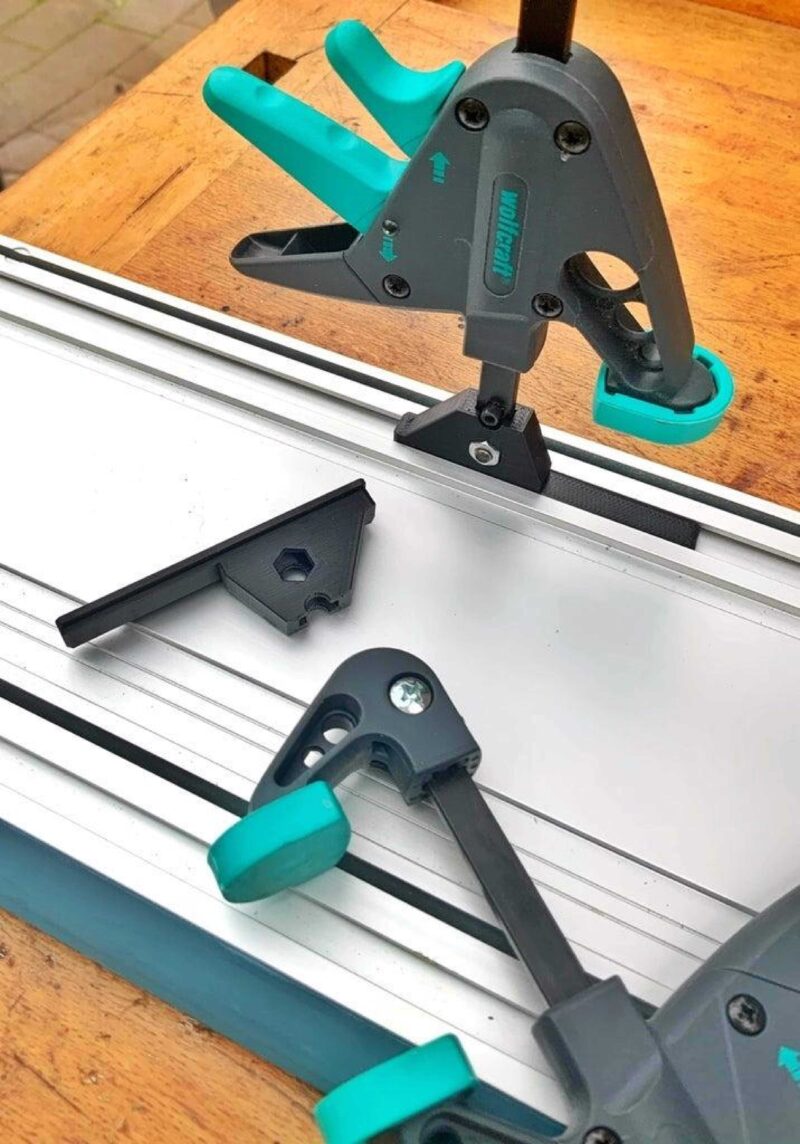 Bosch Fsn Ve Mafell Kılavuzu Demiryolu Adaptörü İçin Wolfcraft Mini Kelepçe 3455100 Plastik Aparat - Görsel 2