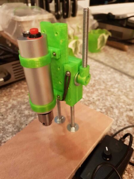 Pcb Matkap İçin Mini Matkap Pres - 30Mm Braketler Ve Şaft Plastik Aparat