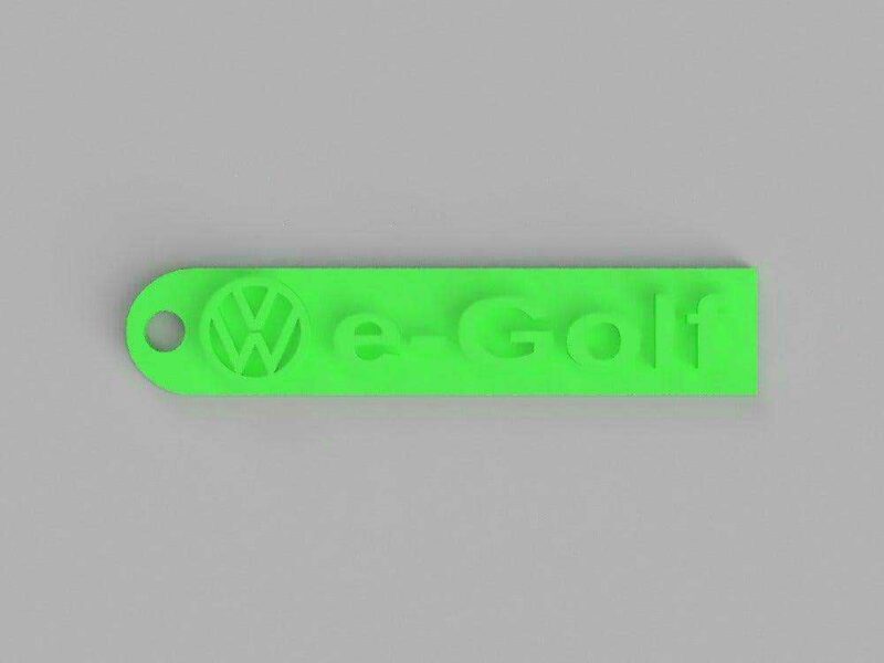 Volkswagen E-Golf Anahtarlık Organik Plastikten Dekoratif Biblo - Görsel 2