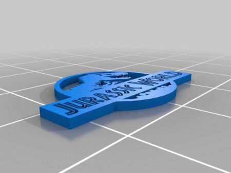 Jurassic World Logosu Organik Plastikten Dekoratif Biblo