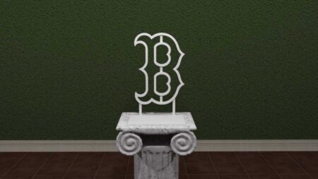 Boston Red Sox Logosu Organik Plastikten Dekoratif Biblo